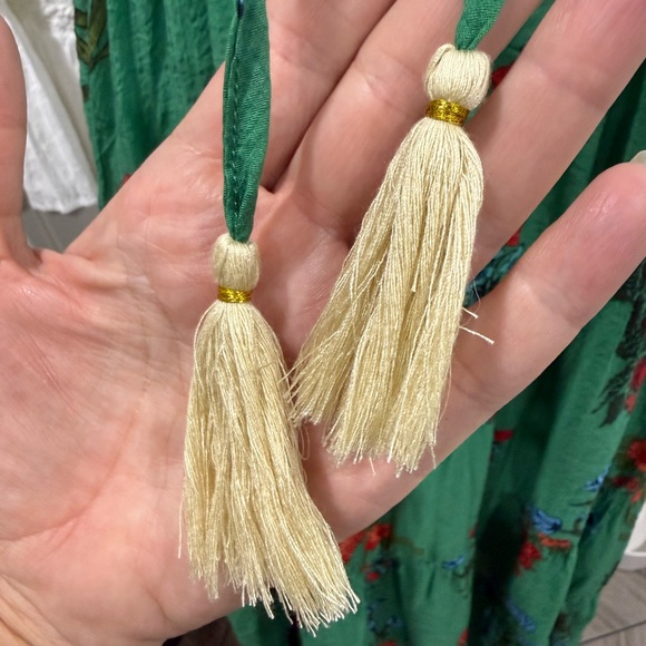 Anthropologie THML Green Floral Tamara Midi Dress - Picture 12 of 16